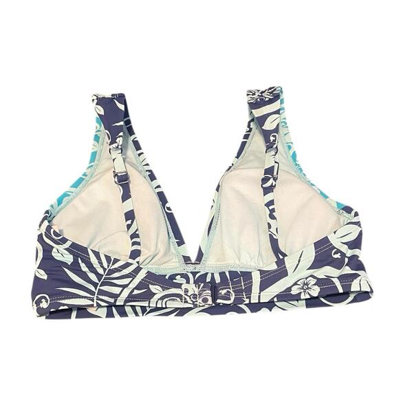 Disney Parks Turquoise Floral Swim Top Bikini Size Small - Picture 2 of 4